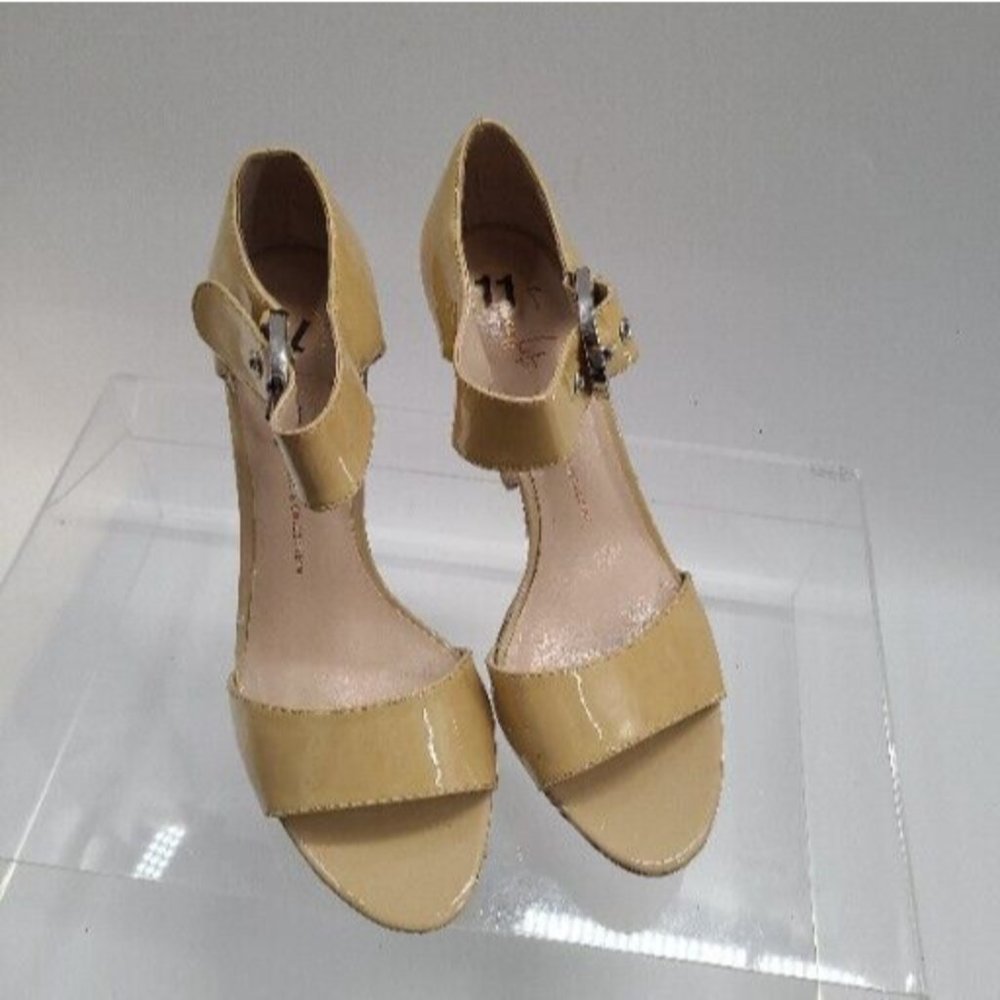 Franco Sarto Heels Womens 11 M Pump‎ T Straps  AZoom Sandals A6580L 5" Cork Heel